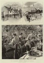 Das Sonntagsessen der Radfahrer in Ripley